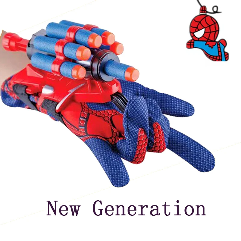 New for spiderman Figure Toy Kids Plastic Cosplay Glove Launcher Set Hero Launcher Wrist Toy Halloween Funny Toys Boy gift