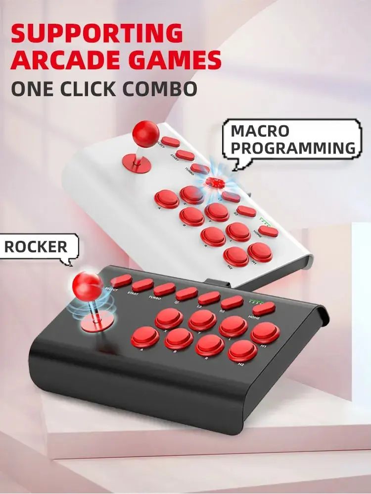 Wireless BIG PC Gamepad Retro Arcade Portable Game Control Usb Joystick for PS4/PS3 Andriod IOS Mobile Phone Street