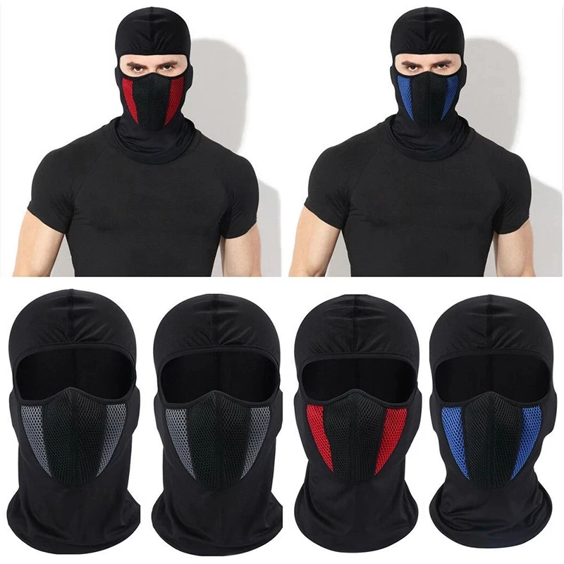 Breathable Motorcycle Full Face Mask Motorbike Cycling Bike Mask Motocross Helmet Hood Moto Riding Neck Face Mask Hats Caps
