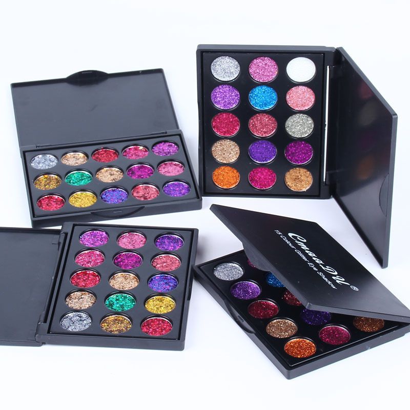15 Color Glitter Eye Shadow Pallete Eye Makeup Palette Long-lasting Make Up Eyeshadow Palette