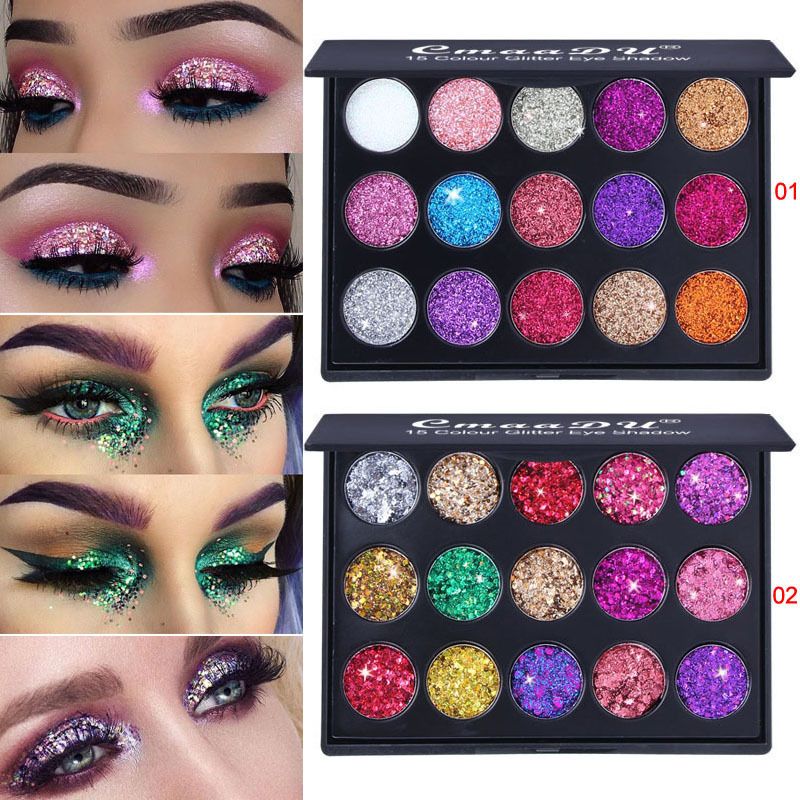 15 Color Glitter Eye Shadow Pallete Eye Makeup Palette Long-lasting Make Up Eyeshadow Palette