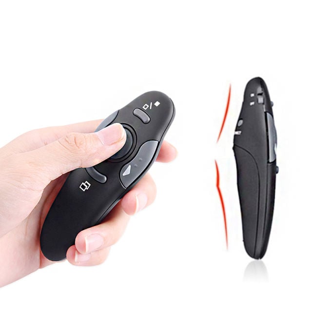 Wireless Presenter Red Light Laser Pointer Pen PPT Presentation 2.4G RF Remote Control Page USB Flip Powerpoint Clicker