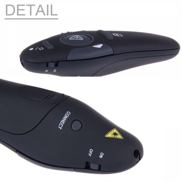 Wireless Presenter Red Light Laser Pointer Pen PPT Presentation 2.4G RF Remote Control Page USB Flip Powerpoint Clicker