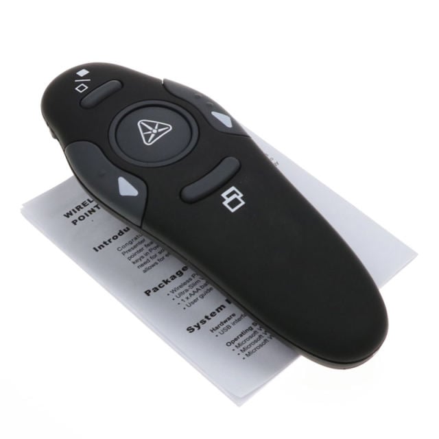 Wireless Presenter Red Light Laser Pointer Pen PPT Presentation 2.4G RF Remote Control Page USB Flip Powerpoint Clicker