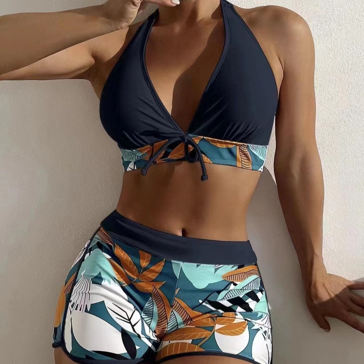 2025 New High Waist Sexy Swimsuit Women Summer Bathing Suit Bikini Set Plus Size Swimwear Women Beach Swimming Suit