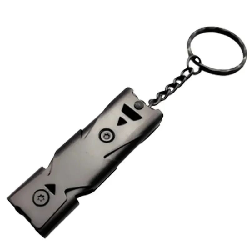 1Pcs Double Pipe Whistle Pendant Keychain High Decibel Outdoor Survival Emergency Whistle Camping Tool Multifunction Whistle