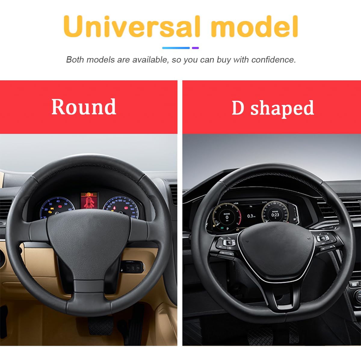Osilly Bling Car Steering Wheel Cover, 15 Inch Rhinestones Soft Leather Elastic Steering Wheel Protector, Sparkly Crystal Diamond for Women Girls, Car Interior Accessories for Most Cars