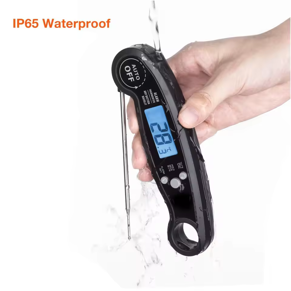 Household barbecue and baking kitchen meat folding portable digital thermometer probe Instant Read Meat Thermometer for Cooking, Fast & Precise Digital Food Thermometer with Backlight, Magnet