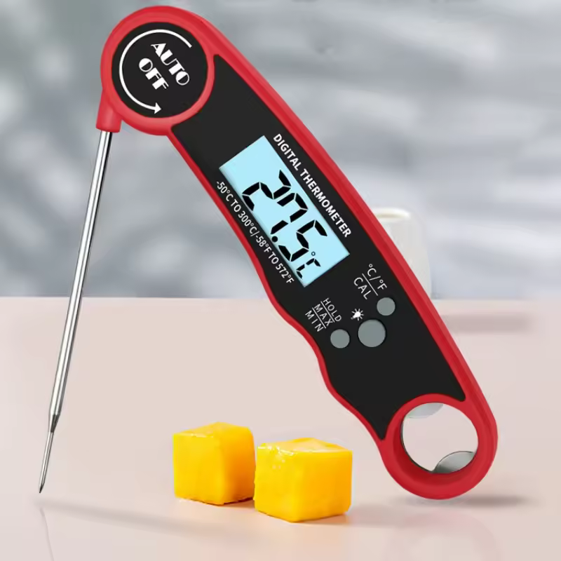 Household barbecue and baking kitchen meat folding portable digital thermometer probe Instant Read Meat Thermometer for Cooking, Fast & Precise Digital Food Thermometer with Backlight, Magnet
