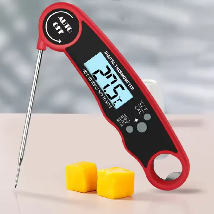 Household barbecue and baking kitchen meat folding portable digital thermometer probe Instant Read Meat Thermometer for Cooking, Fast & Precise Digital Food Thermometer with Backlight, Magnet