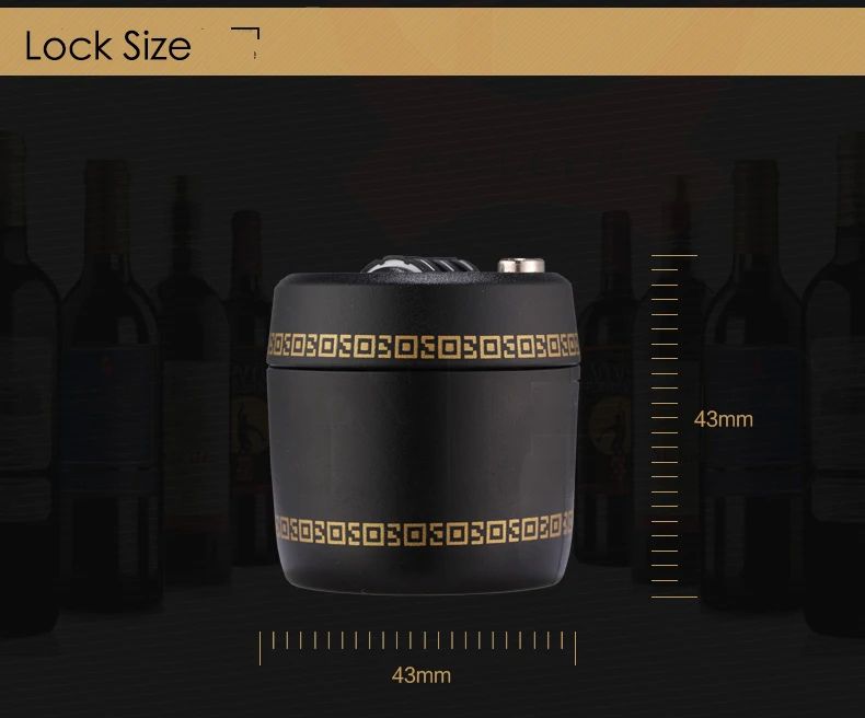 KAK Plastic Bottle Password Lock Combination Lock Wine Stopper Vacuum Plug Device Preservation For Furniture Hardware