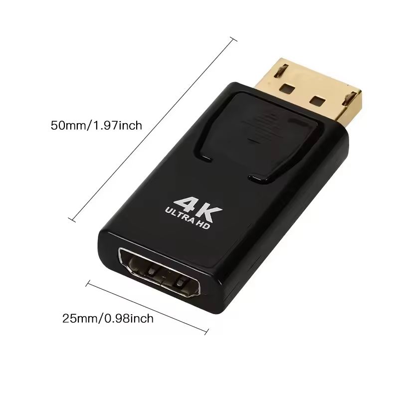 4K DP DisplayPort to HDMI-compatible Adapter Converter Display Port DP to HDMI-compatible HDTV Adapter Video Audio PC Laptop