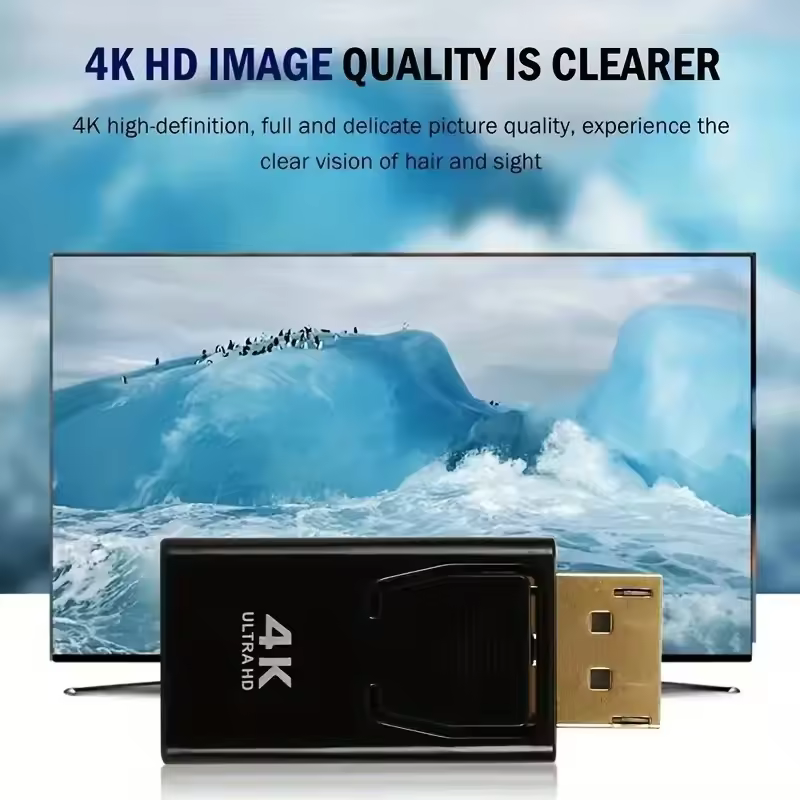 4K DP DisplayPort to HDMI-compatible Adapter Converter Display Port DP to HDMI-compatible HDTV Adapter Video Audio PC Laptop