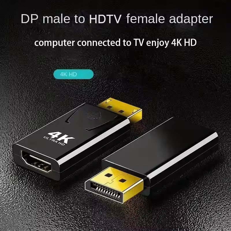 4K DP DisplayPort to HDMI-compatible Adapter Converter Display Port DP to HDMI-compatible HDTV Adapter Video Audio PC Laptop