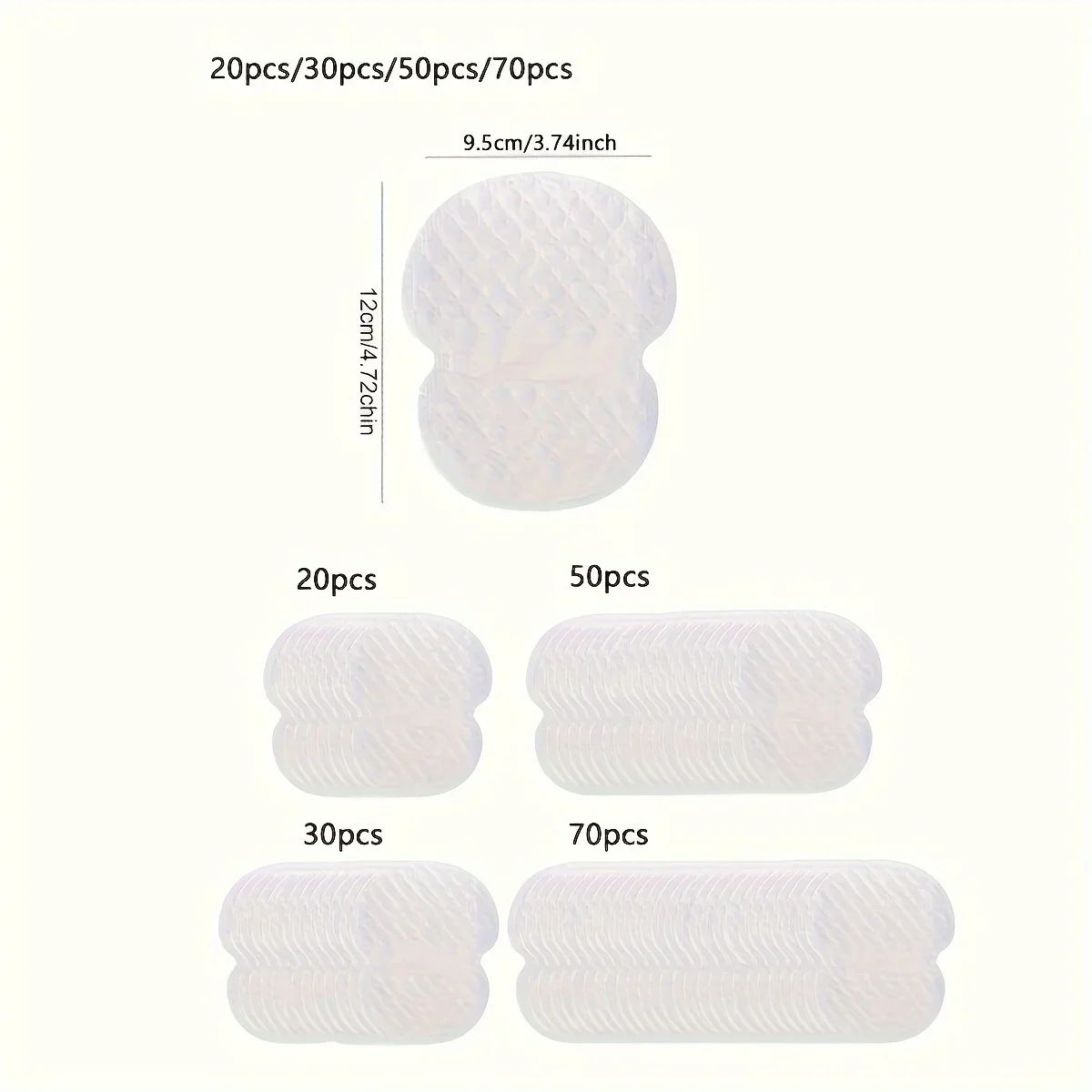 30pcs Underarm Sweat Pads, Washable Sweat Absorbing Guards, Dress Sweat Perspiration Pads Shield