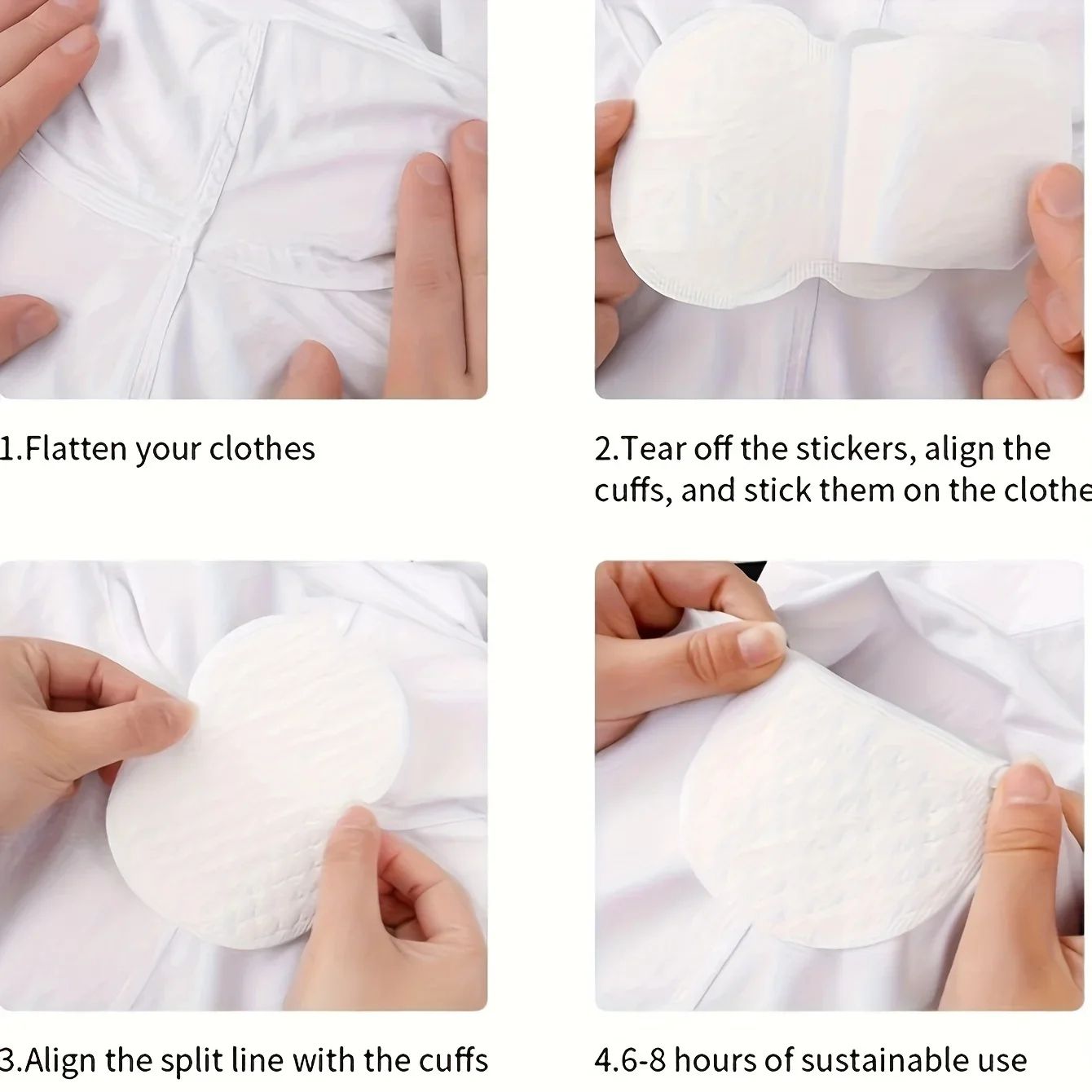 30pcs Underarm Sweat Pads, Washable Sweat Absorbing Guards, Dress Sweat Perspiration Pads Shield