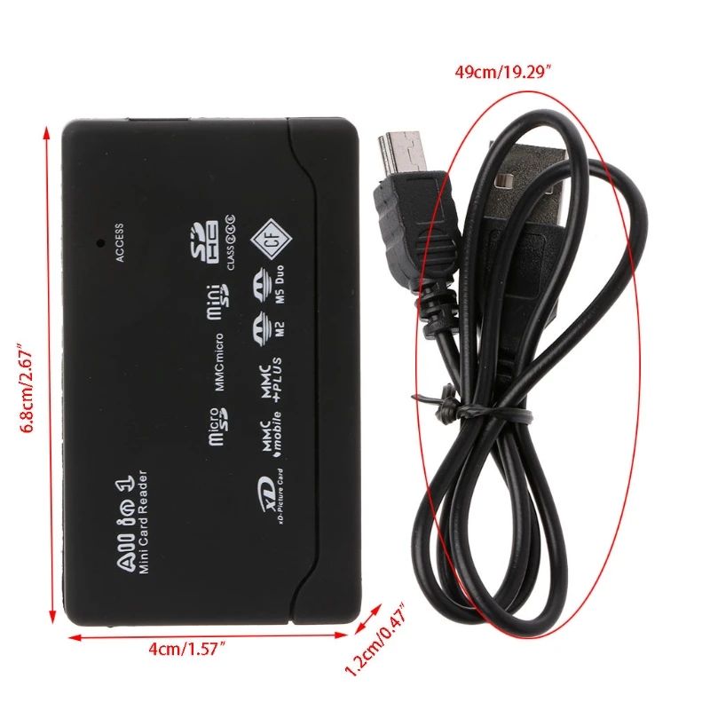 For 21Kinds Of Memory Card Reader For USB External Mini Read And For Write Flash Memory Card Dropshipping