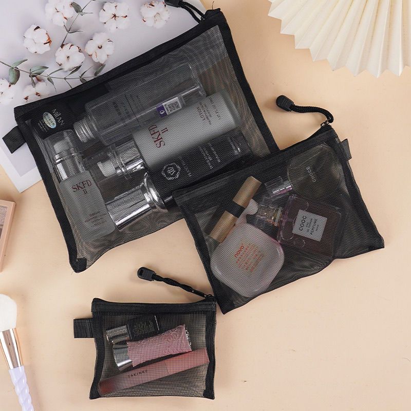4pcs Ladies Makeup Bag Set Women Nylon Portable Large capacity Travel FBK delivery Multiple sizes Foldable Washable Combination set