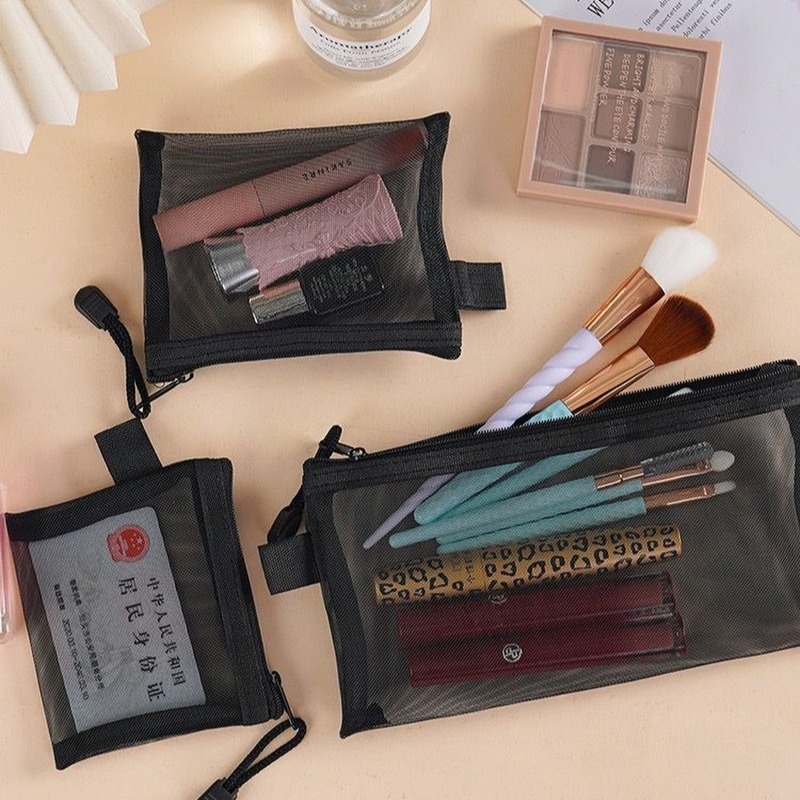 4pcs Ladies Makeup Bag Set Women Nylon Portable Large capacity Travel FBK delivery Multiple sizes Foldable Washable Combination set