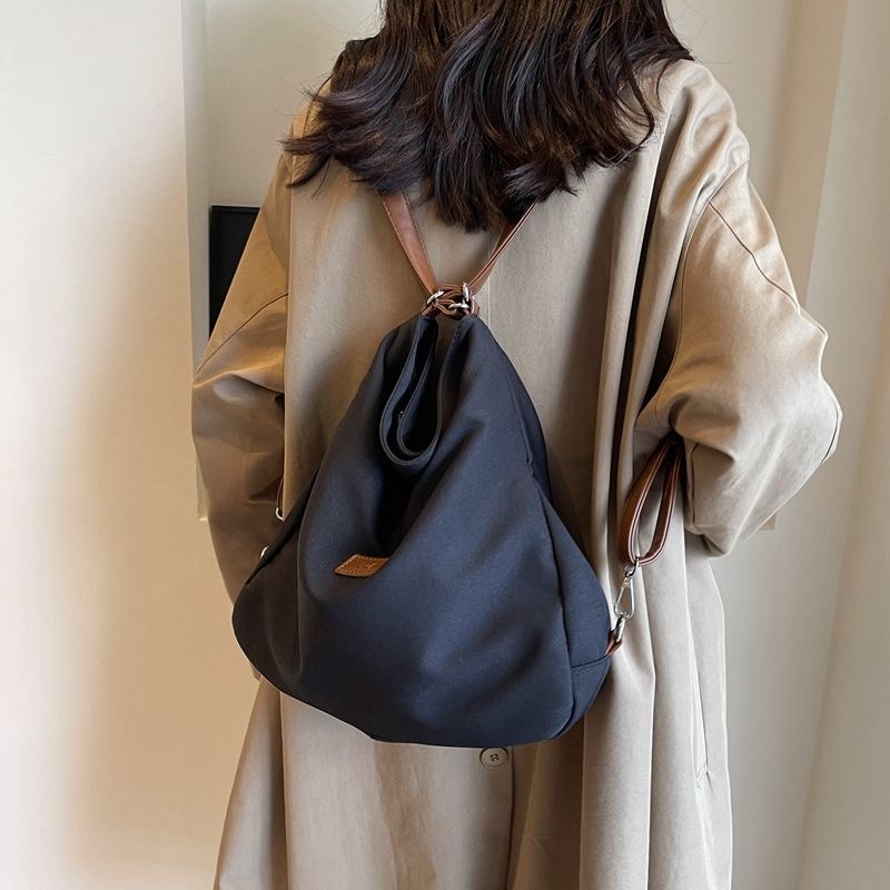 Premium Canvas Tote Bag Women Large Capacity 3-Way Shoulder Crossbody Backpack Fashion Casual School Bag for Work Shopping Travel FBK