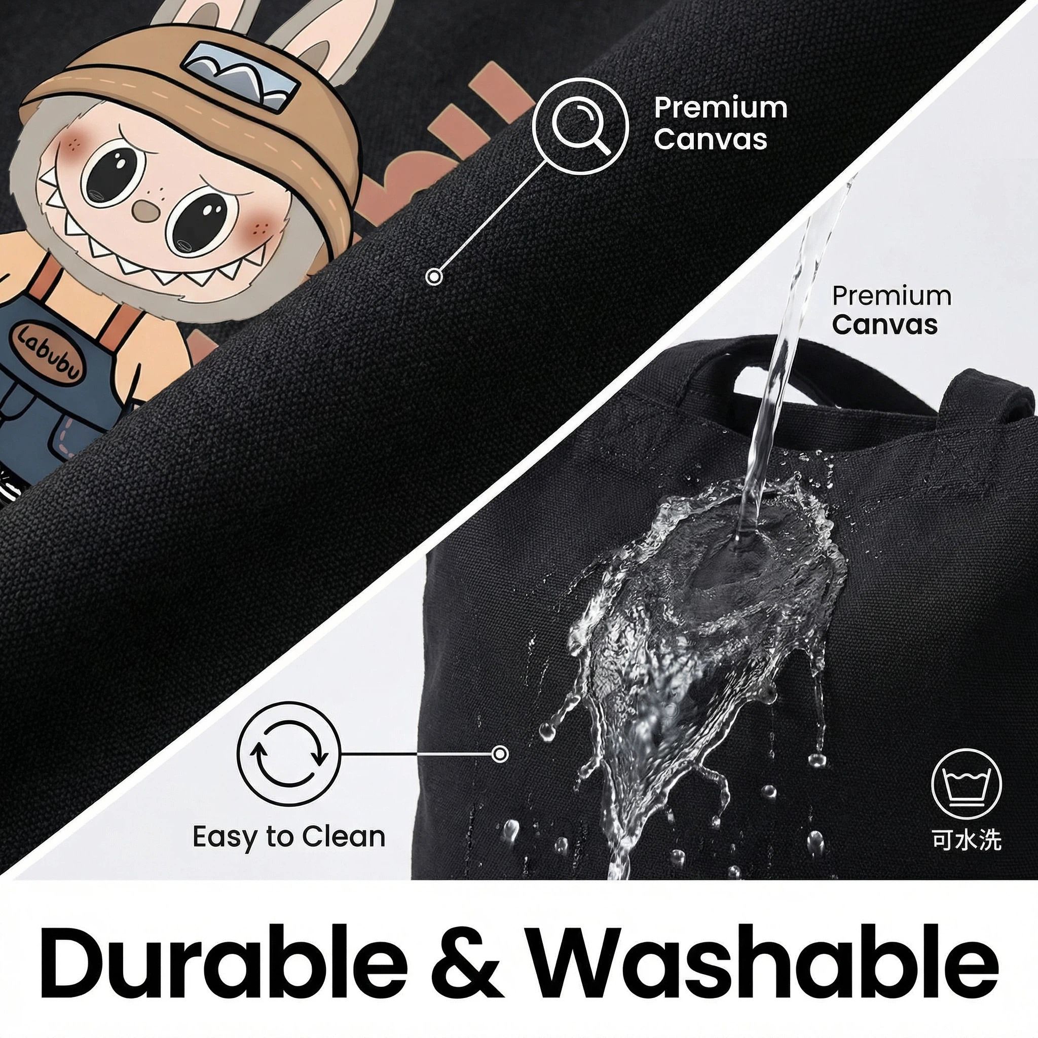 Canvas Tote Bag for Women Large Capacity Shoulder Bag Fashion Casual Durable Daily Handbag Shopping Bag FBK