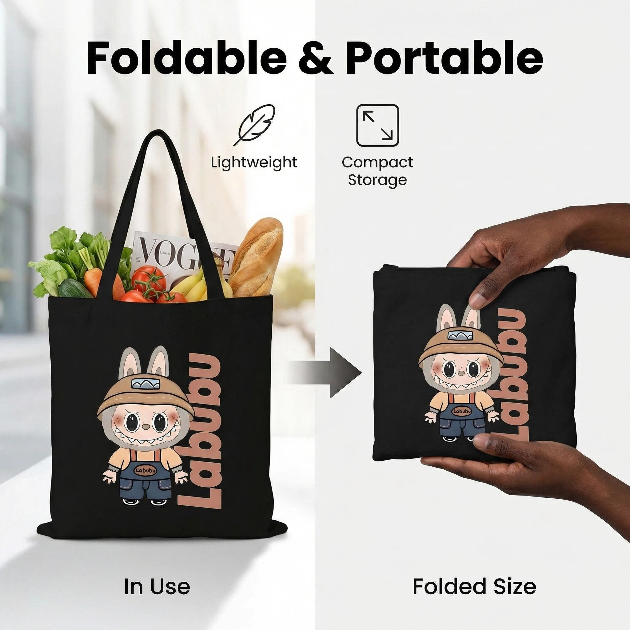 Canvas Tote Bag for Women Large Capacity Shoulder Bag Fashion Casual Durable Daily Handbag Shopping Bag FBK