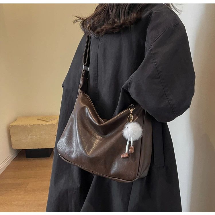 Women PU Leather Tote Bag Large Capacity with Zipper Multi-purpose Shoulder Bag Casual Daily Handbag for Shopping Work Travel Toy