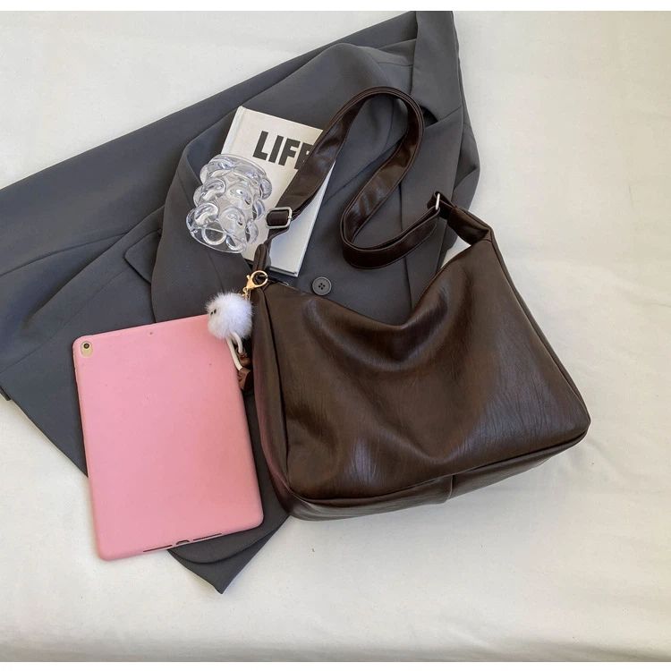 Women PU Leather Tote Bag Large Capacity with Zipper Multi-purpose Shoulder Bag Casual Daily Handbag for Shopping Work Travel Toy