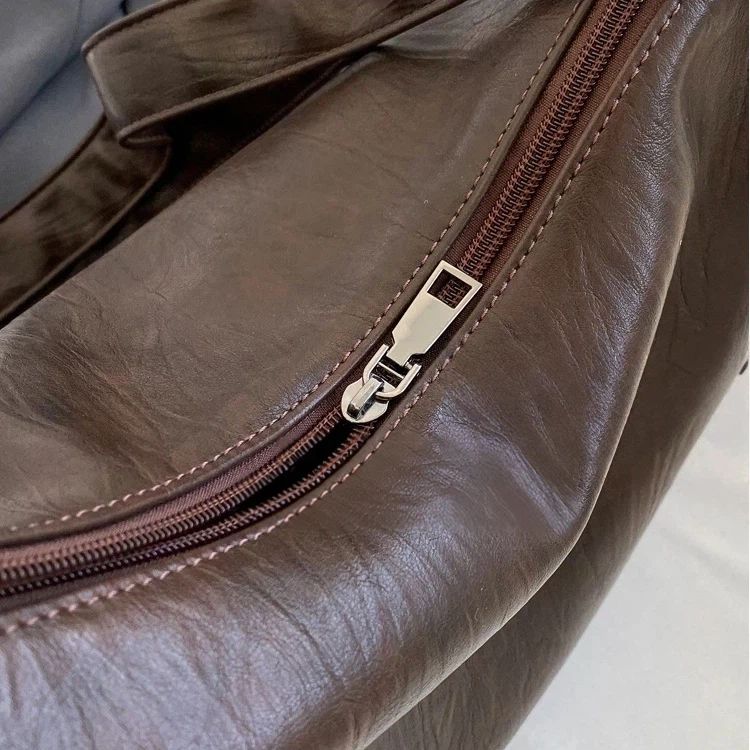 Women PU Leather Tote Bag Large Capacity with Zipper Multi-purpose Shoulder Bag Casual Daily Handbag for Shopping Work Travel Toy