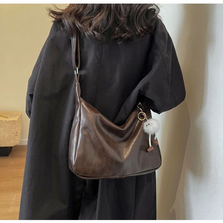 Women PU Leather Tote Bag Large Capacity with Zipper Multi-purpose Shoulder Bag Casual Daily Handbag for Shopping Work Travel Toy