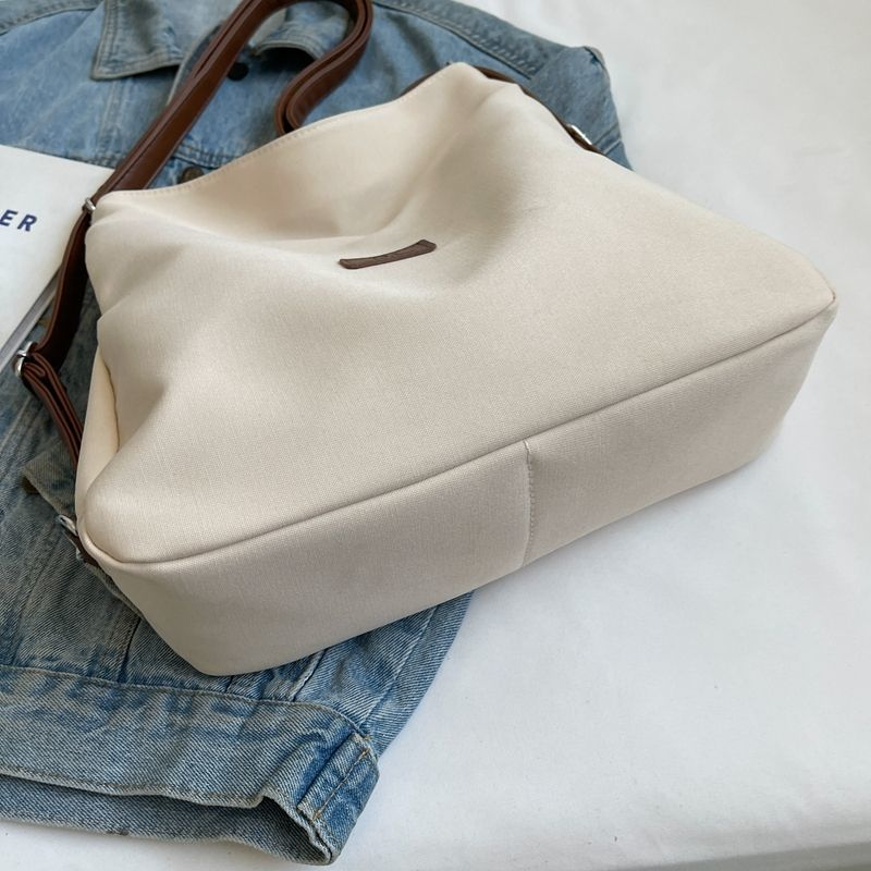 Premium Canvas Tote Bag Women Large Capacity 3-Way Shoulder Crossbody Backpack Fashion Casual School Bag for Work Shopping Travel FBK