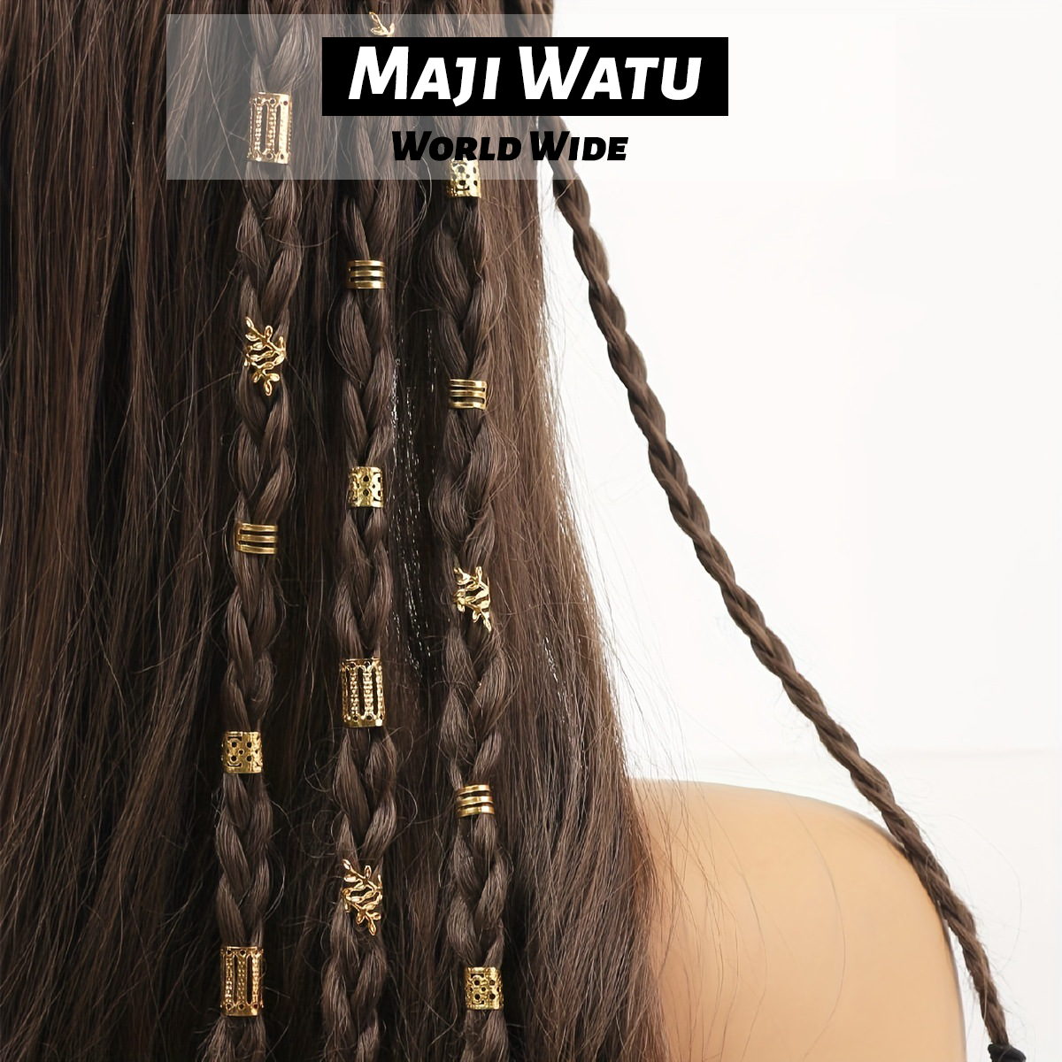 40pcs Hollow Out Hair Ring,Dreadlocks Beads Hair Braid Rings Clips Dread Locks Hair Braiding Metal Cuffs Decoration/Accessories Jewelry, Unisex Boho