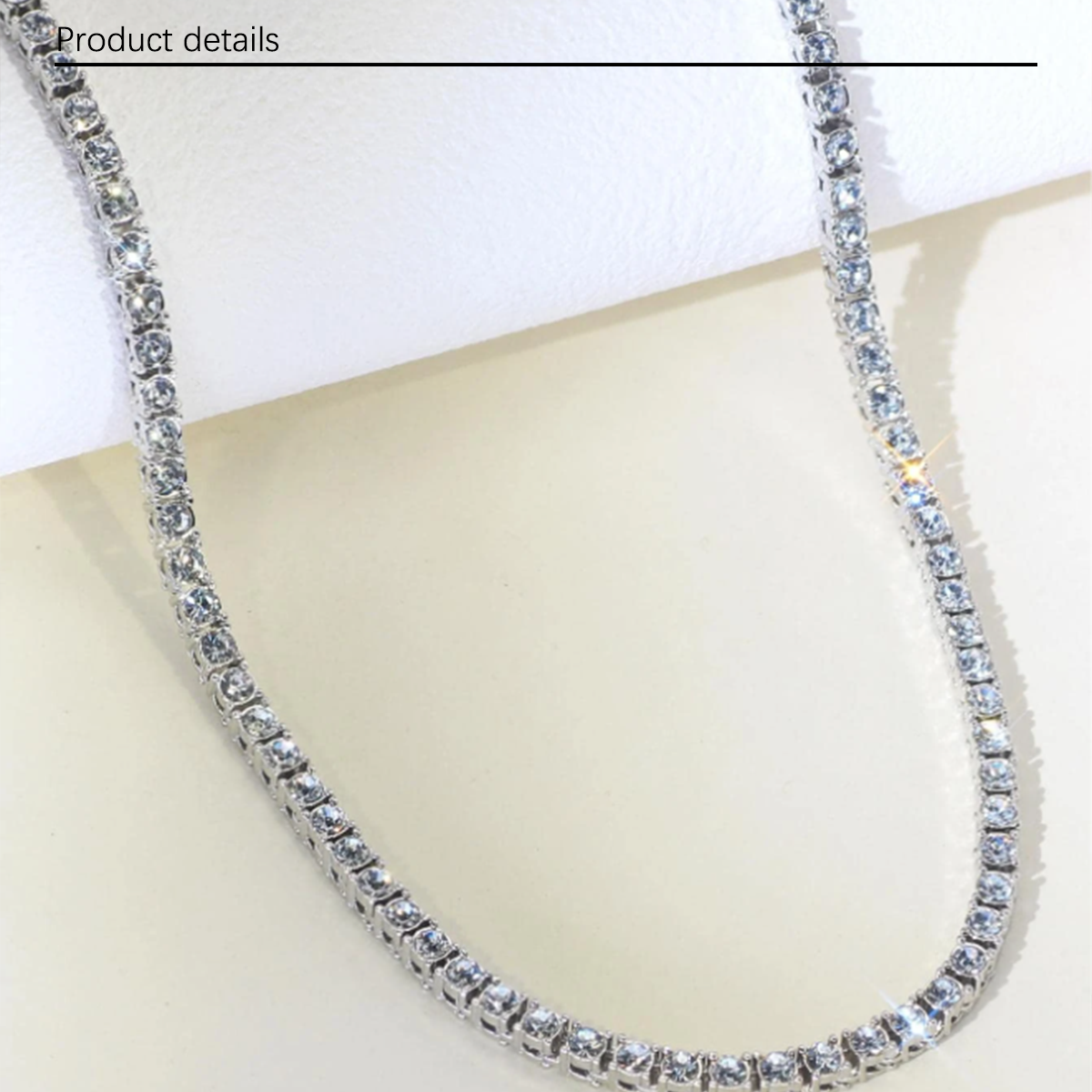 1pc men's diamond studded square claw chain rhinestone necklace, hip-hop rhinestone necklace, fashionable and popular bracelet