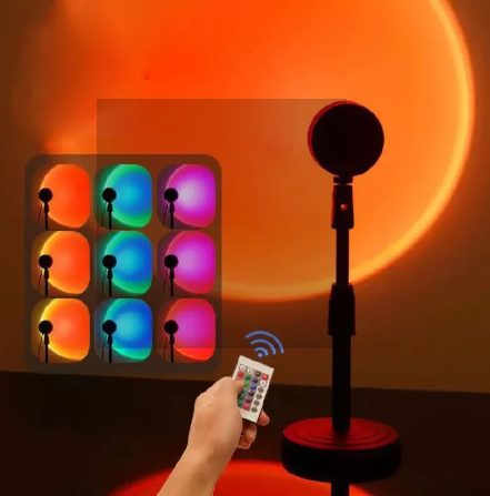 Sunset Lamp USB LED Sunset Projector Light 180° Rotating Mood Lamp for Photography, Bedroom Decor, Selfie, Rainbow Light, Home Decoration