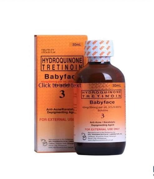 Original RDL hydroquinone Tretinoin baby face solution 60ML