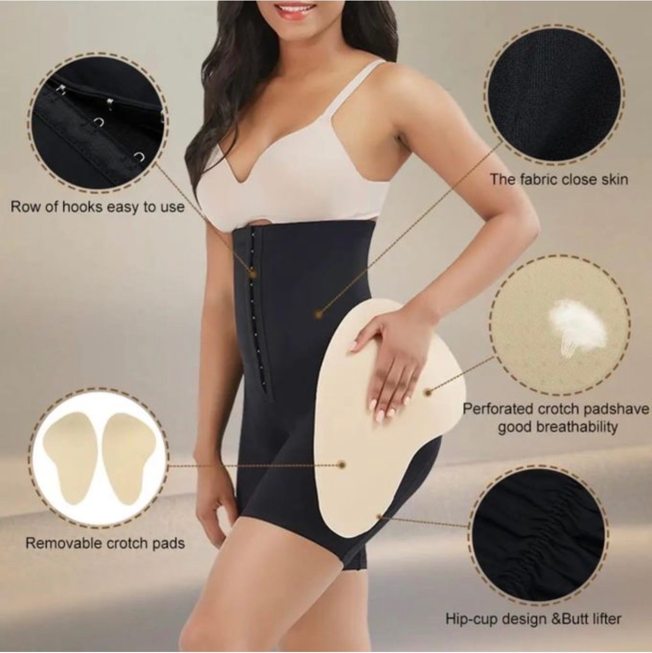 Offer!!! silicon hip enhancer shapewear set - 2kg silicon pads, comes with a highwaist black biker shorts, and a pair of free sponge