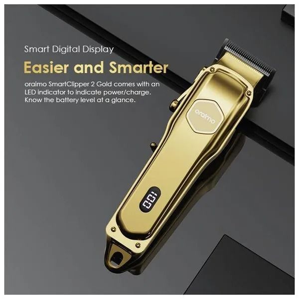 oraimo SmartClipper 2 Gold Professional and Powerful Cordless Hair Clipper