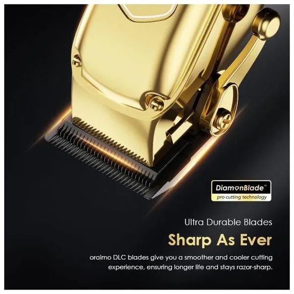 oraimo SmartClipper 2 Gold Professional and Powerful Cordless Hair Clipper