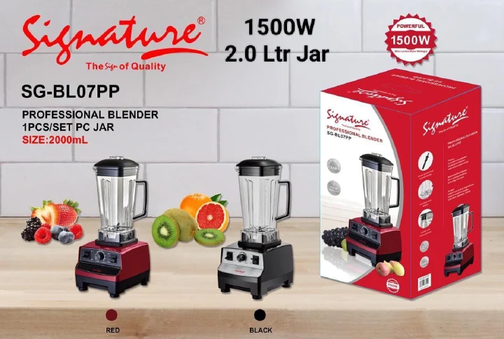 Signature 1500W Professional Blenders SG-BL07PP (2.0 Ltr One Jar)