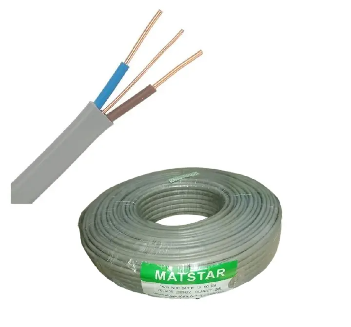 Matstar 1.5 Twin Cable + Earth Flat Power Electrical Cable