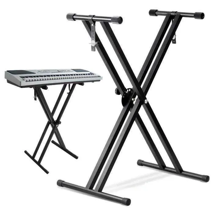 High Quality Heavy Duty Piano / Keyboard Stand With Locking Stands Double X Shape