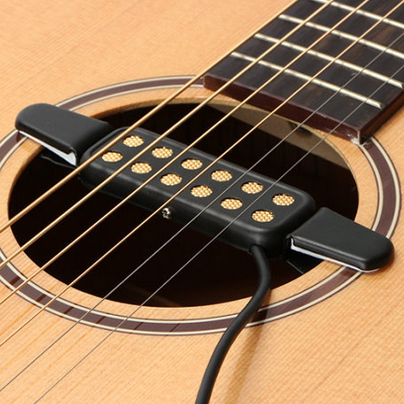 Clip-on Acoustic Electric Guitar Pickup Audio Transducer Amplifier 12 Hole For All Box Guitars