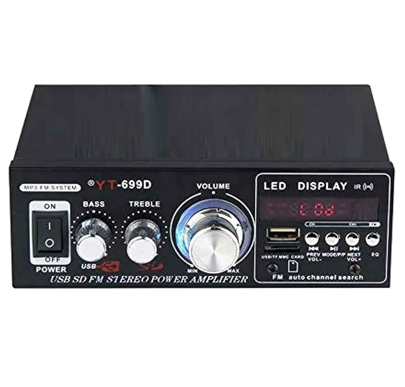 400W 12V 220V Hi-Fi amplifier mini stereo audio amplifier hifi 2-channel amplifier USB/SD MP3 car amplifier with Bluetooth with remote control function