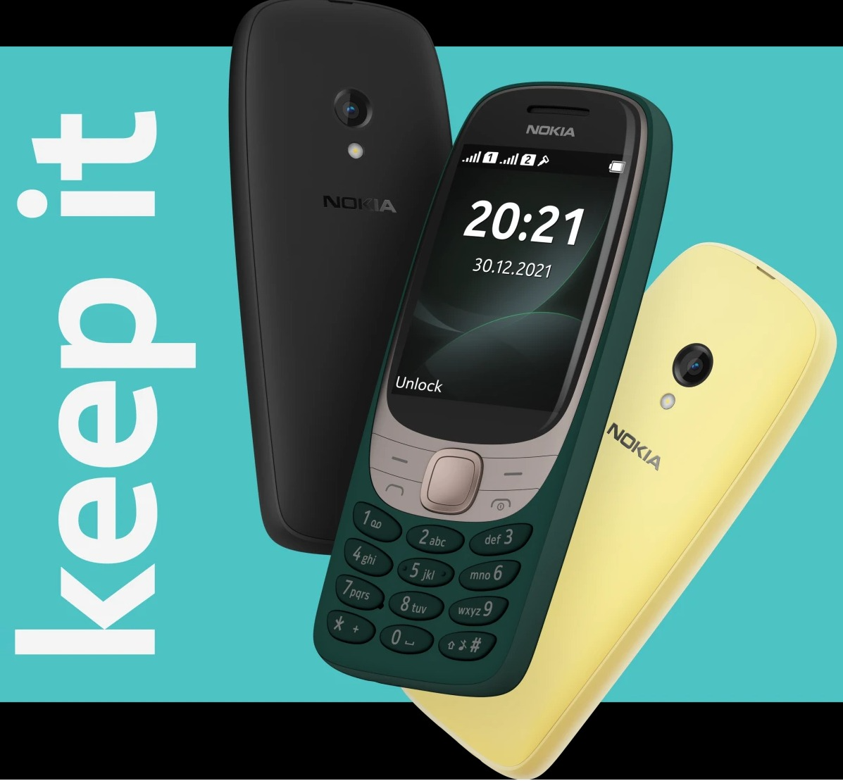 Nokia 6310 (2021) Smartphone 2.8 Inch Screen Dual SIM Phone 2G Call Rear Camera 0.5MP Shock Resistant and Durable Super Strong Battery
