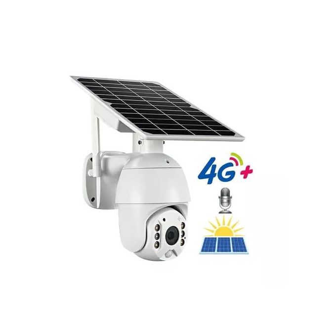 4G Solar Powered Camera -(4G GSM, PTZ 360°,HD Night Vision, Motion Sensor, 2 Way Audio) – With 6 Batteries of 19000mAh