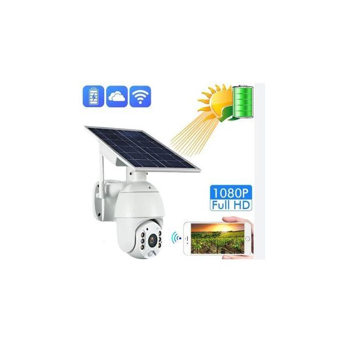 4G Solar Powered Camera -(4G GSM, PTZ 360°,HD Night Vision, Motion Sensor, 2 Way Audio) – With 6 Batteries of 19000mAh