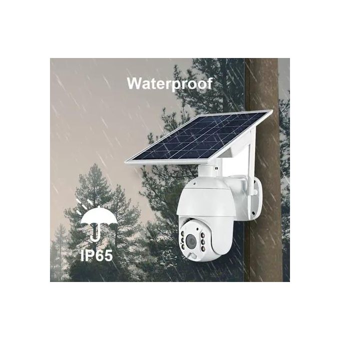 4G Solar Powered Camera -(4G GSM, PTZ 360°,HD Night Vision, Motion Sensor, 2 Way Audio) – With 6 Batteries of 19000mAh
