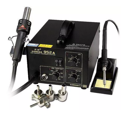 Soldering & Rework Station 270W Hot Air Gun 60W Soldering Iron GORDAK 952A  for Phones & Electronics Repair
