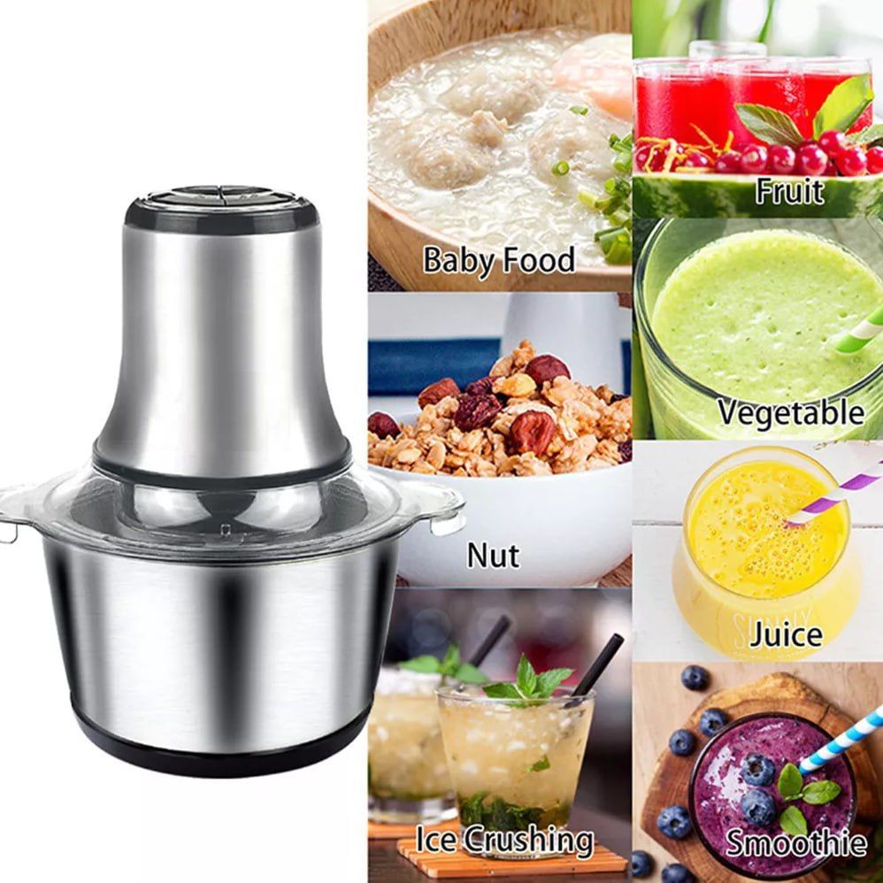 3 Ltrs Stainless Steel Electric Food Chopper 800W Electric Meat Grinder Meat Blenders