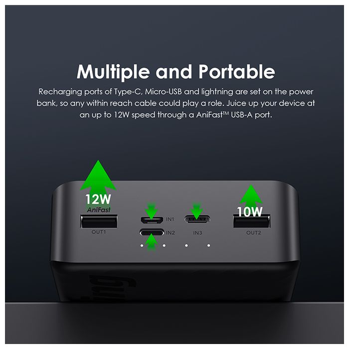 Oraimo Traveler 3 Vision 27000 mAh Superior-high Capacity Power Bank with 3-level Brightness Torch